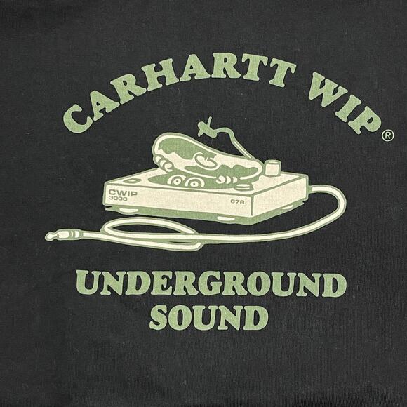 Carhartt WIP Work In Progress Underground Sound Black Tee T Shirt Size M - Picture 2 of 5